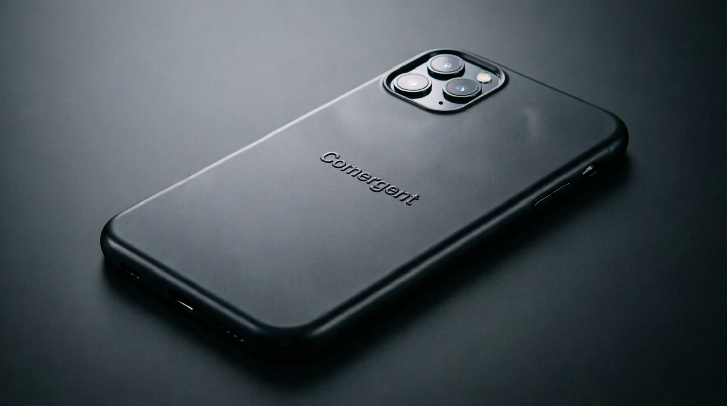 Black comergent phone cover