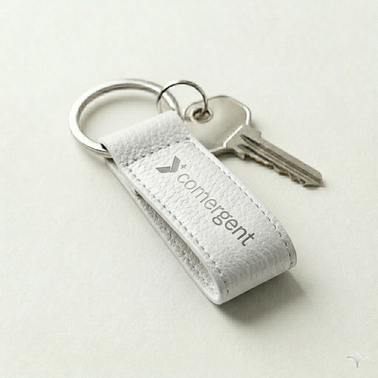 White Comergent Keychain